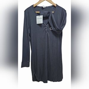 Calvin Klein Nightshirt Lounge Wear Black Viscose Polyester size S